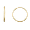 Pendiente Oro 18k Aros 1,5mm x 22mm