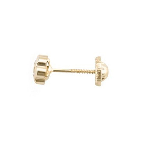 Pendientes Rosca Oro 18k Chatón Margarita Nº 4