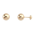 Pendiente Rosca Bola Lisa Oro 18k Nº 8