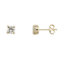 Pendiente Pares Garra Oro 18k Circonita 4mm Presión