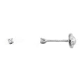 Pendientes Rosca Oro18k Garras 4 Patill Cir 1,5