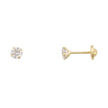 Pendiente Rosca Oro 18k P GAR LIG 4 PATI 4mm