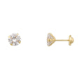 Pendiente Rosca Oro 18k P GAR LIG 4 PATI 6mm