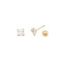 Pendiente Rosca Oro 18k P GAR LIG 4 PATI CIRC 5x5