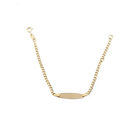 Pulcera Oro 18k Chapa 14cm