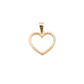 Colgante oro 18k Cerco Corazón Con piedras