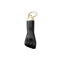 Colgante Oro 18k Piedra Mano 4mm Negro