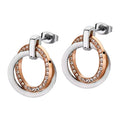 Pendientes Geométricos de Acero Inoxidable, Circonitas , Mujer