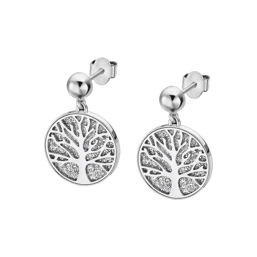 Pendientes Arbol de vida de Acero Inoxidable, Mujer