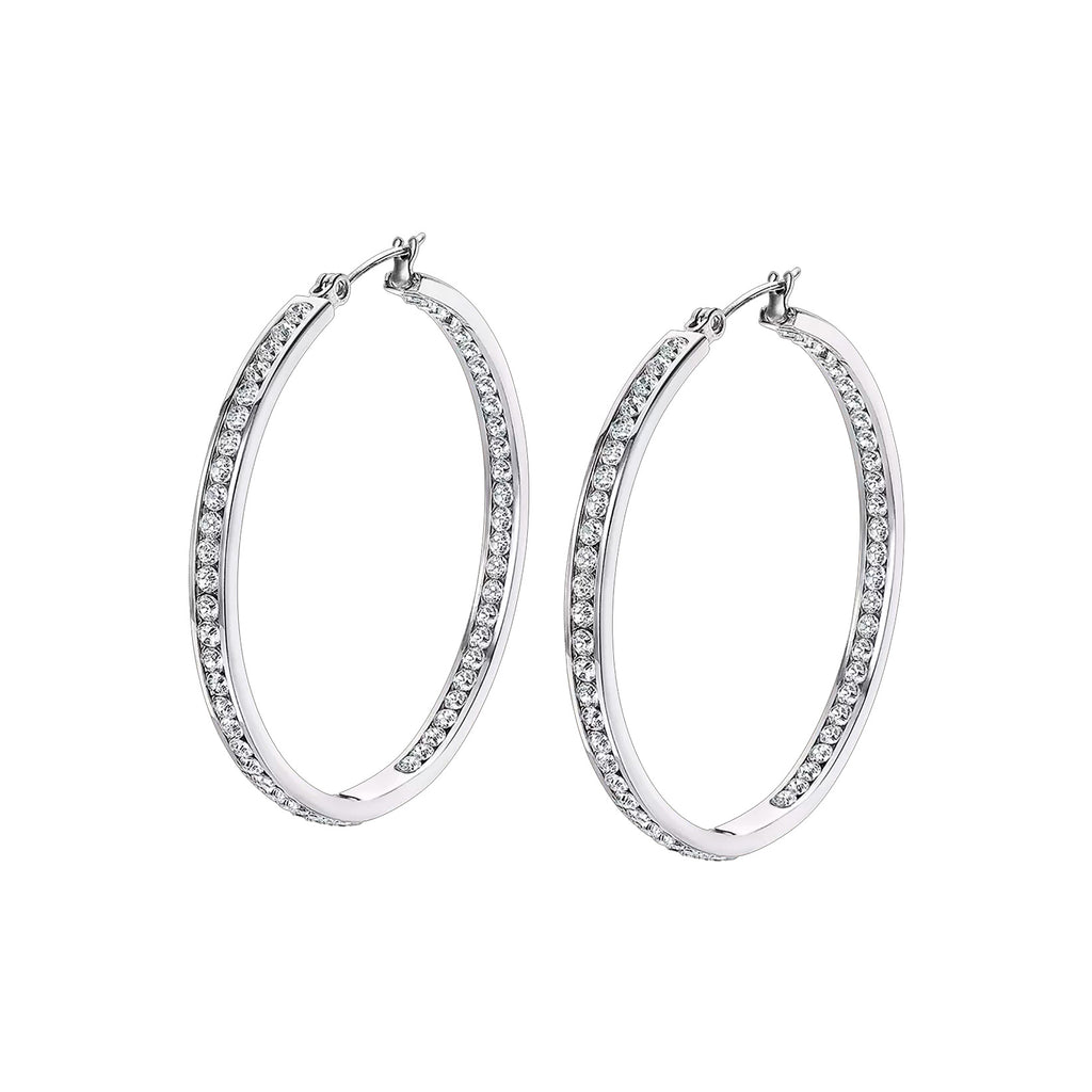 Pendientes de Acero Inoxidable, Circonitas Mujer
