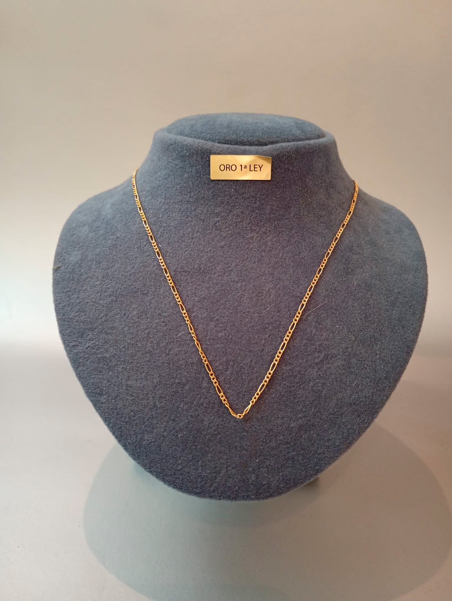 Collar Cadena Figaro Oro 18K