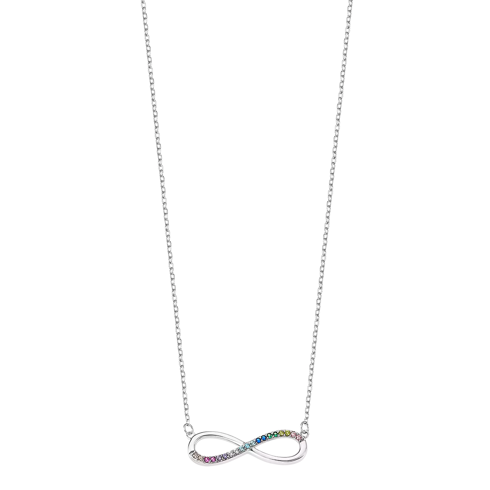 Collar Infinito de Plata LP1872-1/2, Multicolor, Mujer